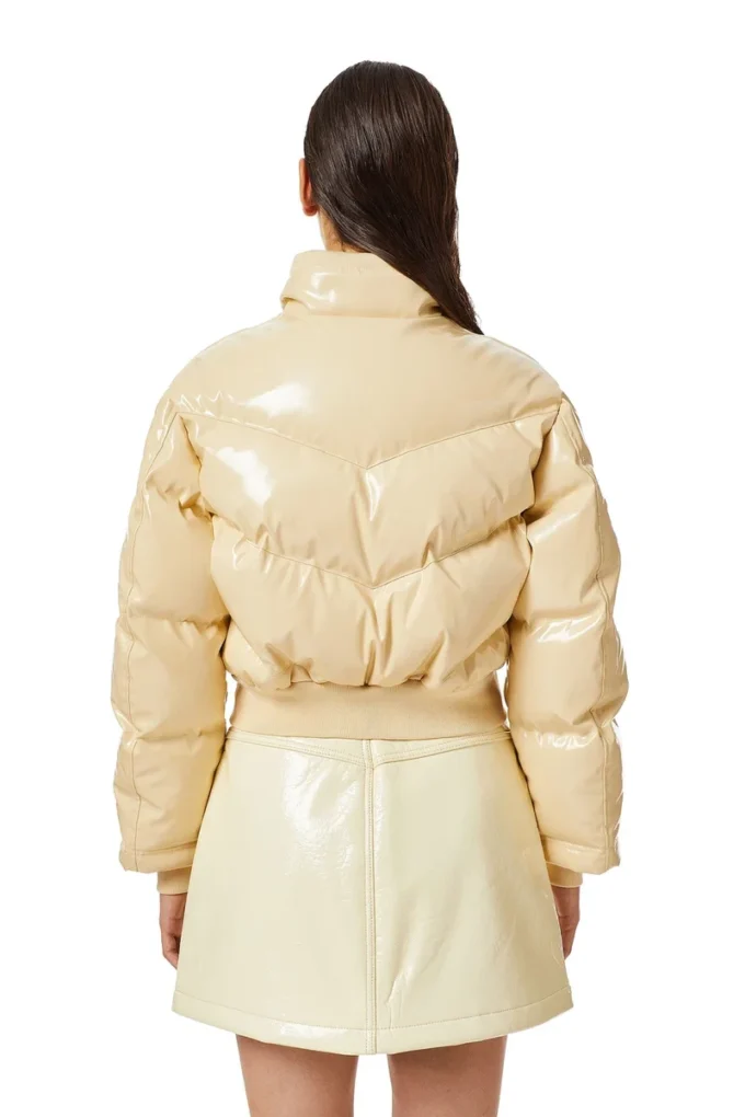 w-crema Blouson bomber matelassé en vinyle