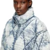 w-histel Doudoune en dévoré matelassé à motif argyle