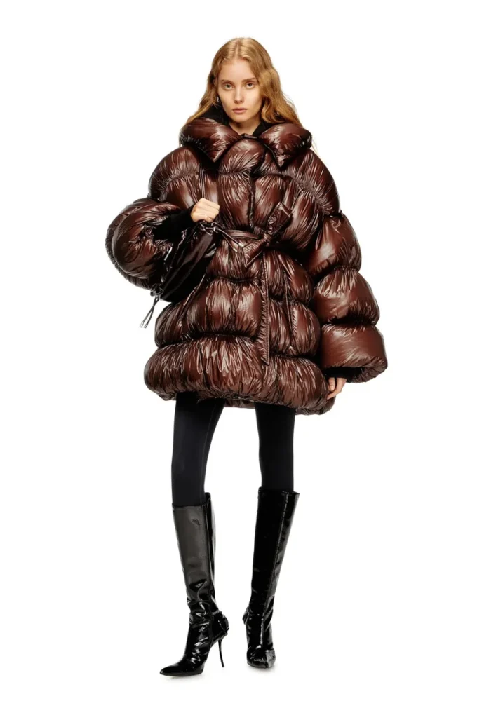 w-inona Manteau court matelassé avec ceinture