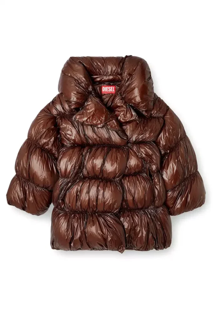 w-inona Manteau court matelassé avec ceinture