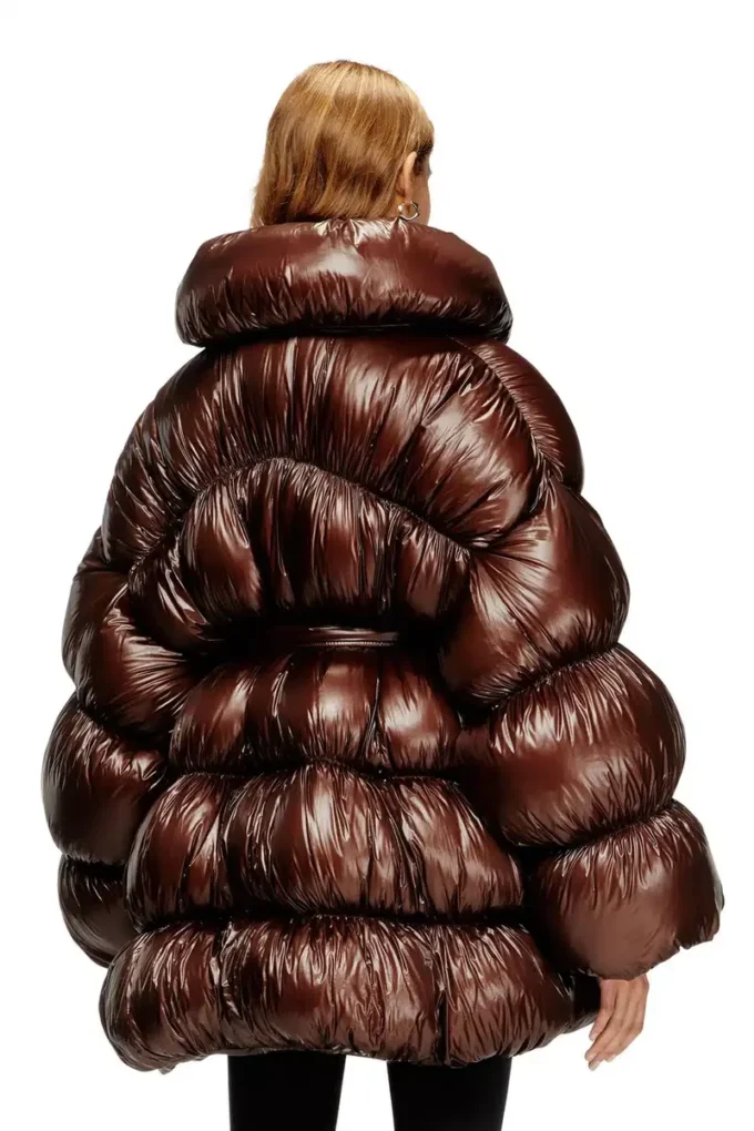 w-inona Manteau court matelassé avec ceinture
