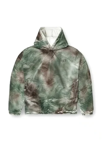 w-thug-jkt-puffy Veste matelassée à capuche en nylon camouflage