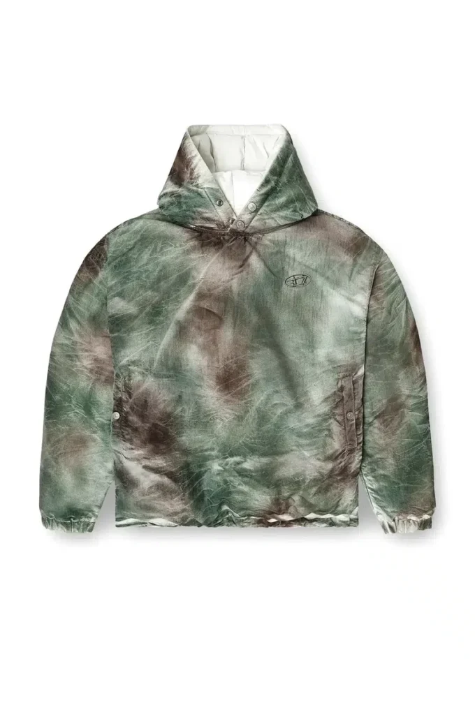 w-thug-jkt-puffy Veste matelassée à capuche en nylon camouflage