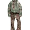w-thug-jkt-puffy Veste matelassée à capuche en nylon camouflage